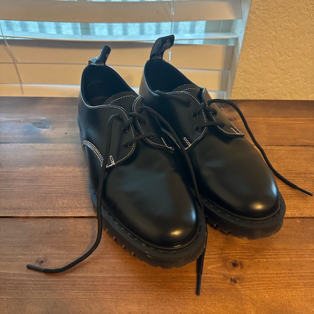 Solovair X Estudes 3 Eye Hi Shine Gibson Shoes, Size 42.5, With Box